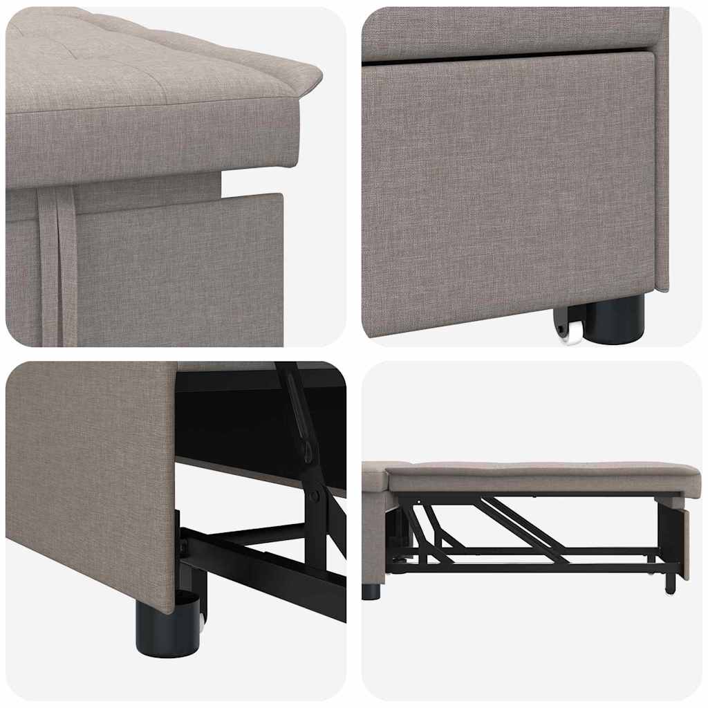 Καναπές Κρεβάτι Taupe 194 x 50 x 82 εκ. ύφασμα