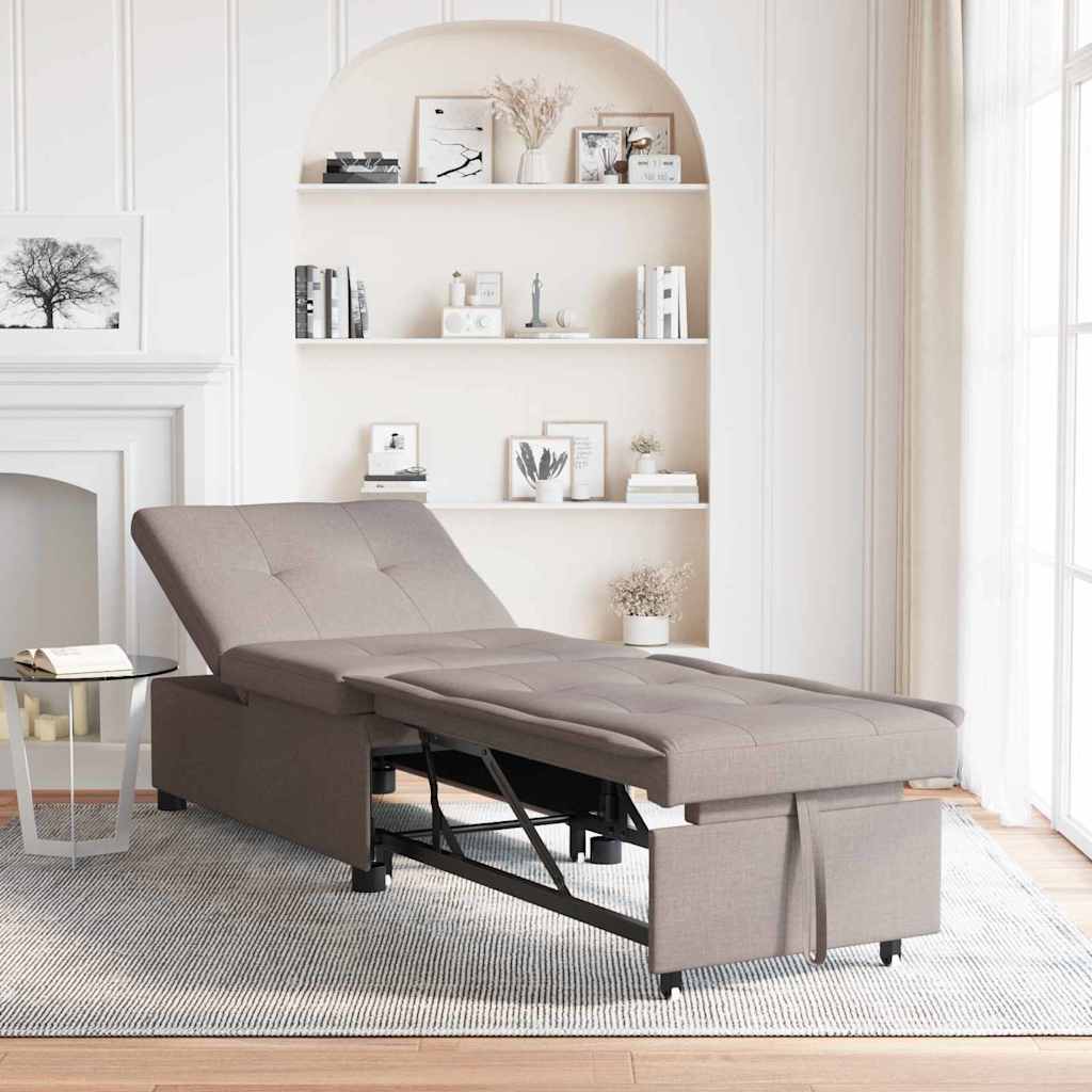 Καναπές Κρεβάτι Taupe 194 x 50 x 82 εκ. ύφασμα