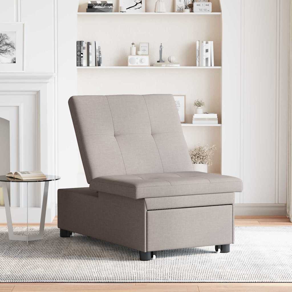 Καναπές Κρεβάτι Taupe 194 x 50 x 82 εκ. ύφασμα