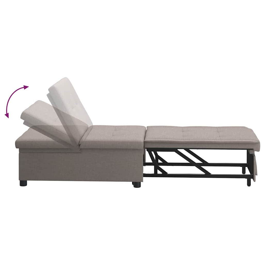 Καναπές Κρεβάτι Taupe 194 x 50 x 82 εκ. ύφασμα