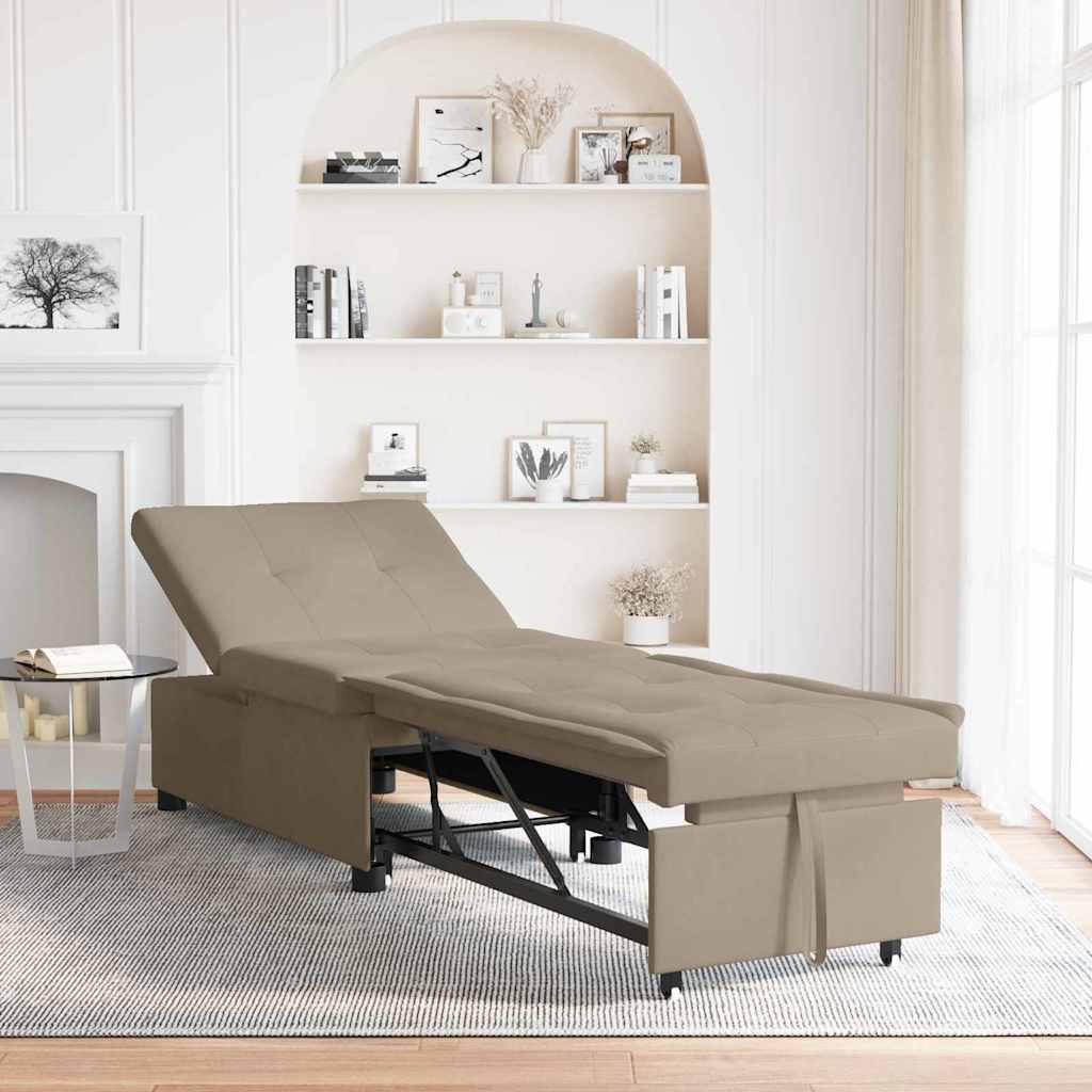 Καναπές Κρεβάτι Taupe 194 x 67 x 82 εκ Μικροΐνες