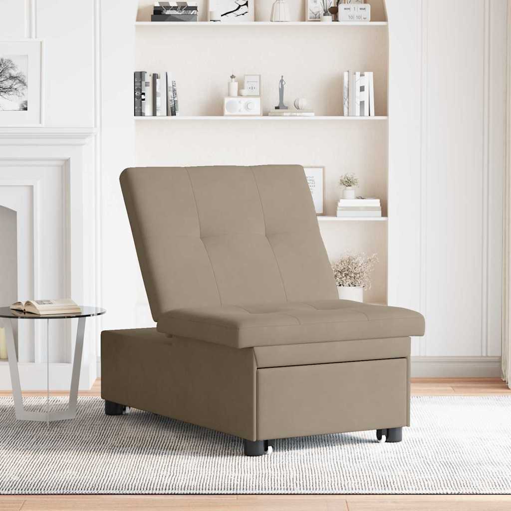 Καναπές Κρεβάτι Taupe 194 x 67 x 82 εκ Μικροΐνες