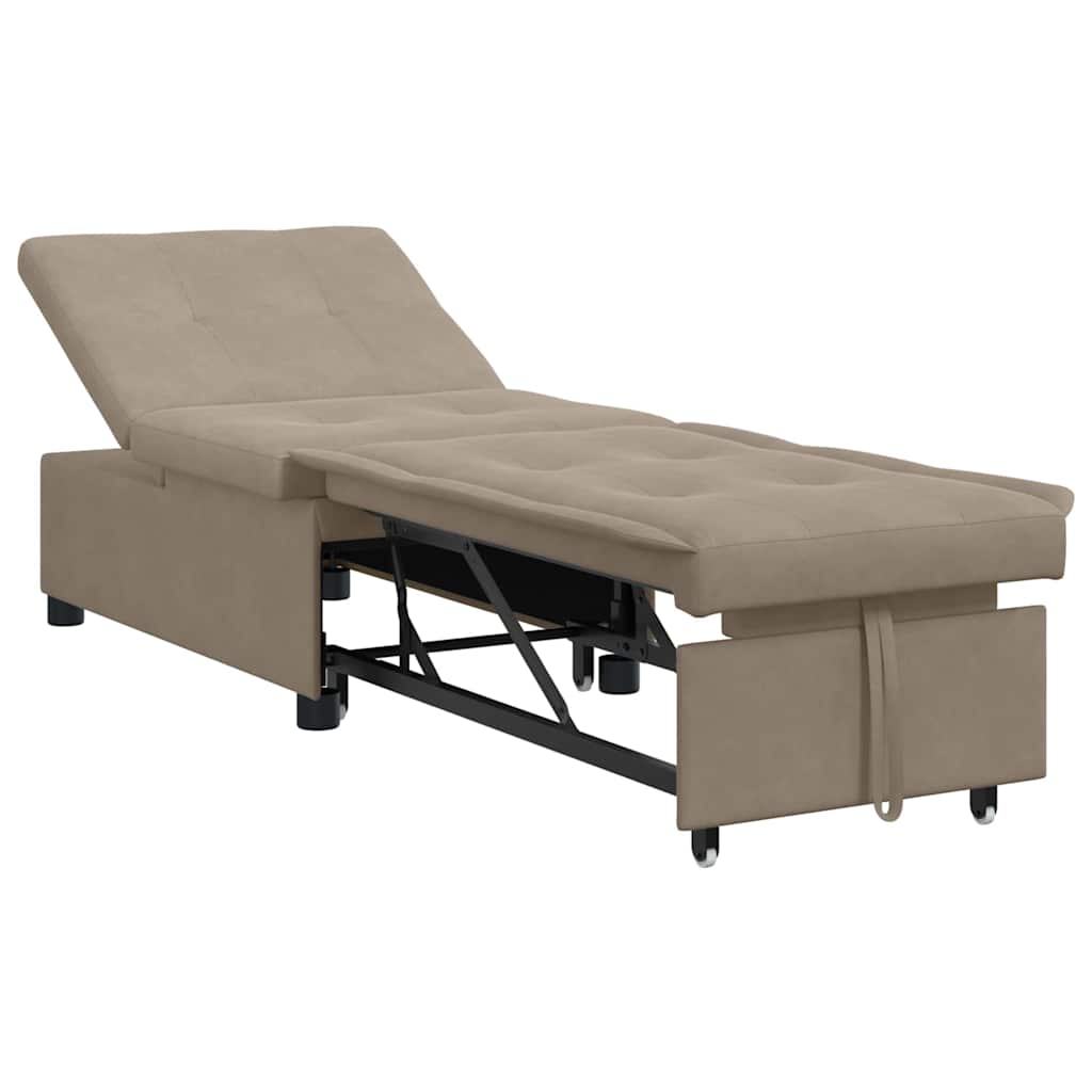 Καναπές Κρεβάτι Taupe 194 x 67 x 82 εκ Μικροΐνες