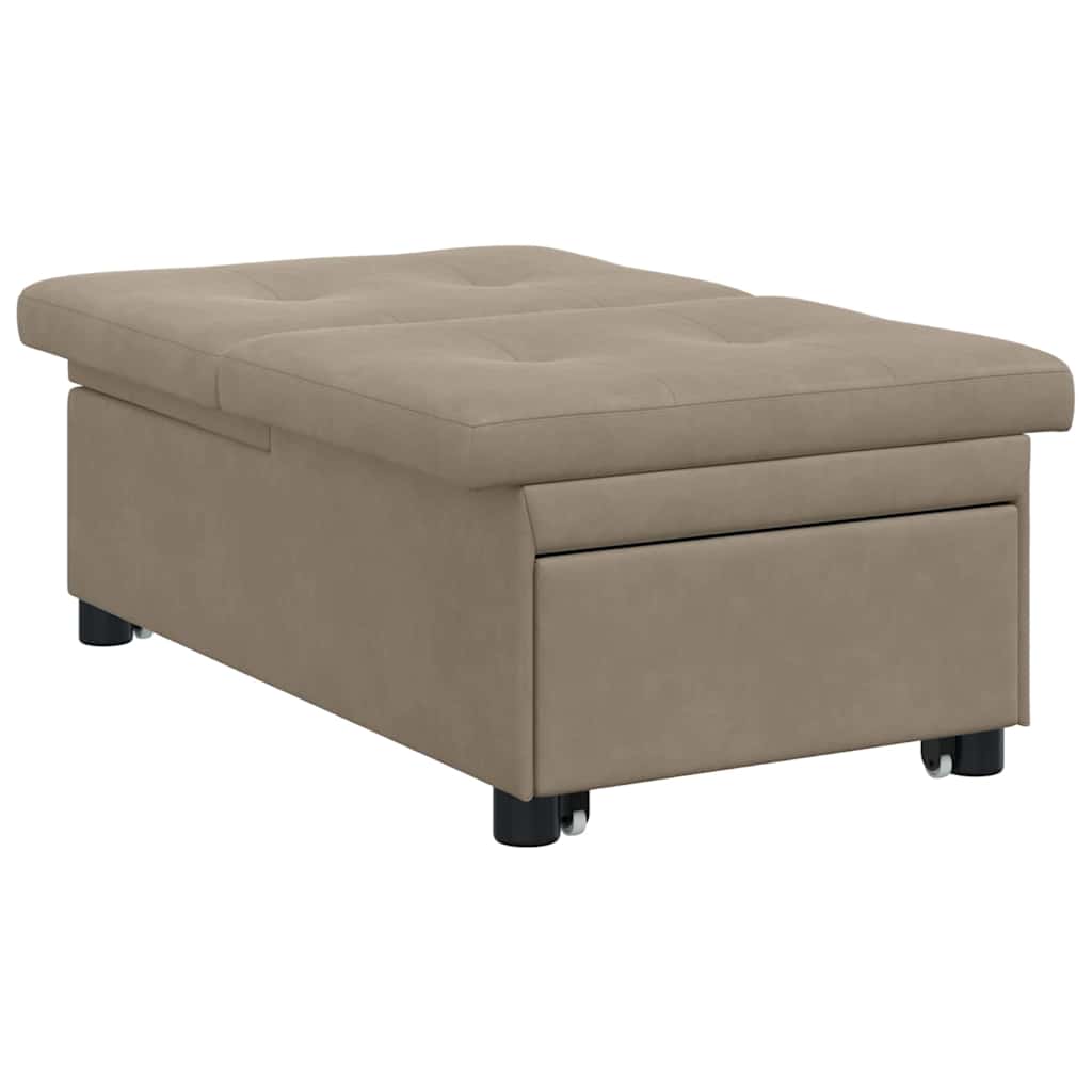 Καναπές Κρεβάτι Taupe 194 x 67 x 82 εκ Μικροΐνες