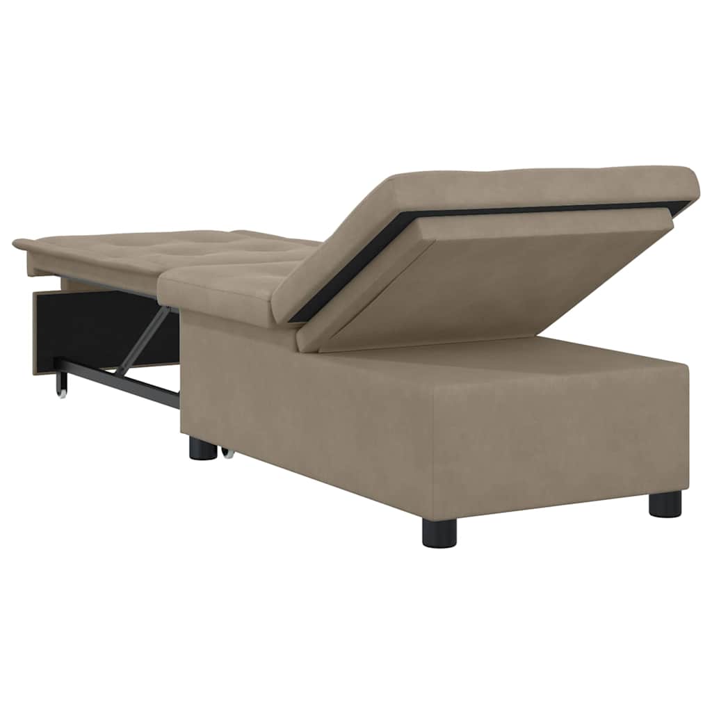 Καναπές Κρεβάτι Taupe 194 x 67 x 82 εκ Μικροΐνες