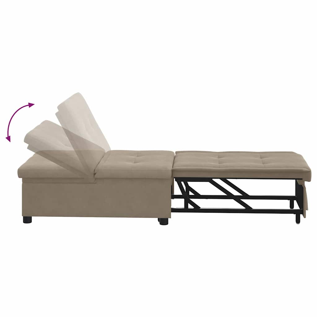 Καναπές Κρεβάτι Taupe 194 x 67 x 82 εκ Μικροΐνες