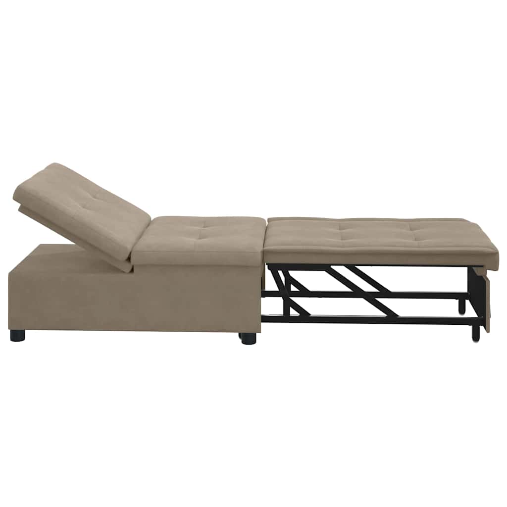 Καναπές Κρεβάτι Taupe 194 x 67 x 82 εκ Μικροΐνες