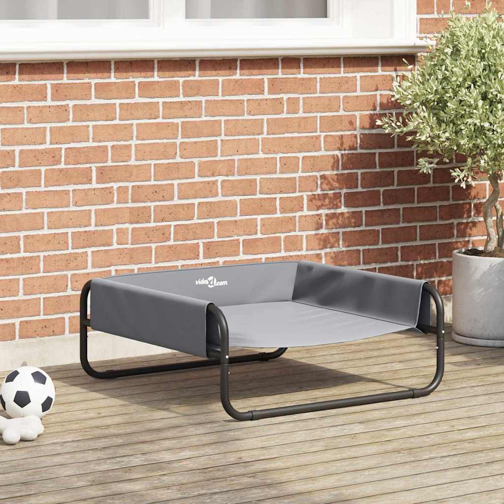 Κρεβάτι Σκύλου Ανοιχτό γκρι 70 x 70 x 28,5 εκ. Ατσάλι