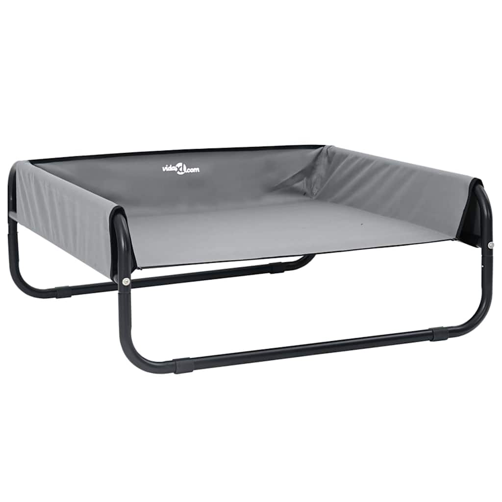 Κρεβάτι Σκύλου Ανοιχτό γκρι 85 x 85 x 33 εκ. Ατσάλι