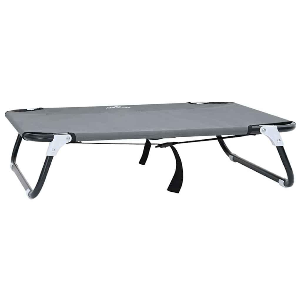 Κρεβάτι Σκύλου 70 x 46 x 18 εκ. Ατσάλι Ανοιχτό γκρι