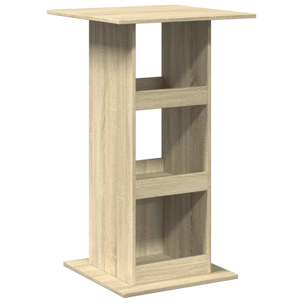 Τραπέζι Μπαρ με Ράφια Sonoma Δρυς 60x60x102 εκ. Επεξ. Ξύλο