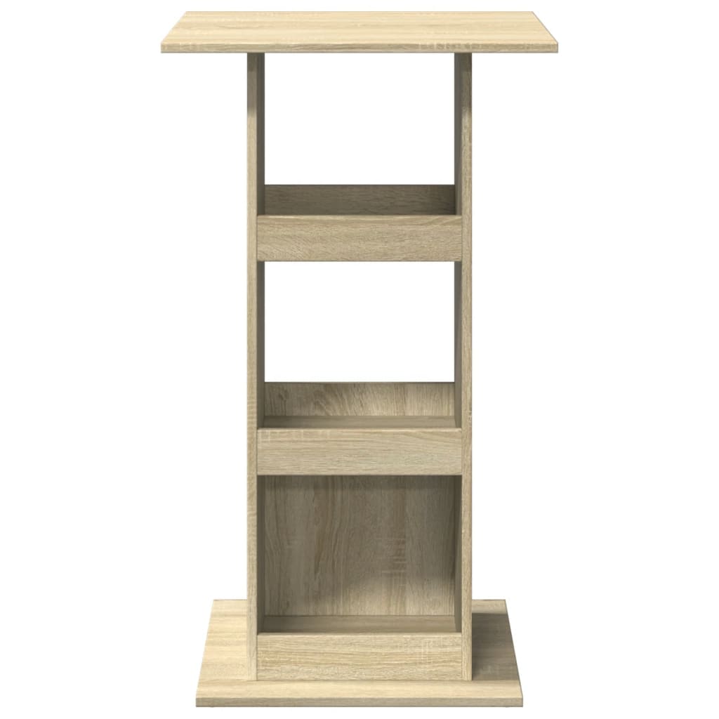 Τραπέζι Μπαρ με Ράφια Sonoma Δρυς 60x60x102 εκ. Επεξ. Ξύλο