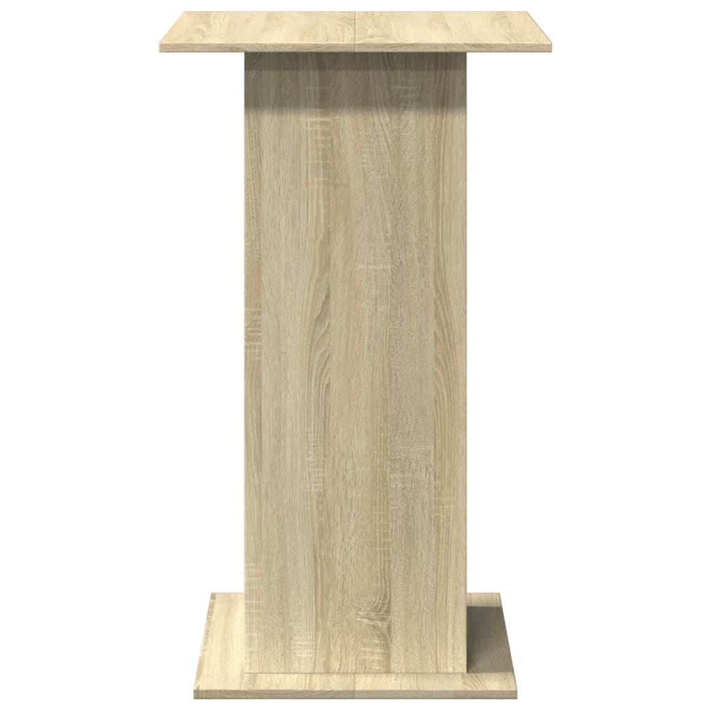 Τραπέζι Μπαρ με Ράφια Sonoma Δρυς 60x60x102 εκ. Επεξ. Ξύλο