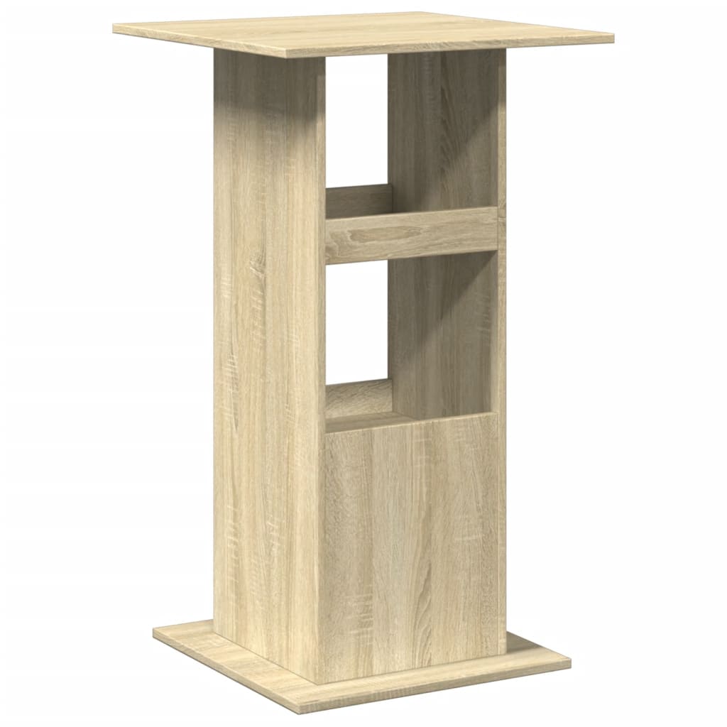 Τραπέζι Μπαρ με Ράφια Sonoma Δρυς 60x60x102 εκ. Επεξ. Ξύλο