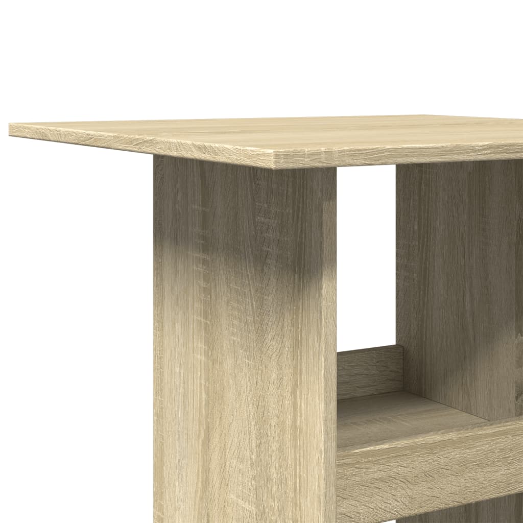 Τραπέζι Μπαρ με Ράφια Sonoma Δρυς 60x60x102 εκ. Επεξ. Ξύλο