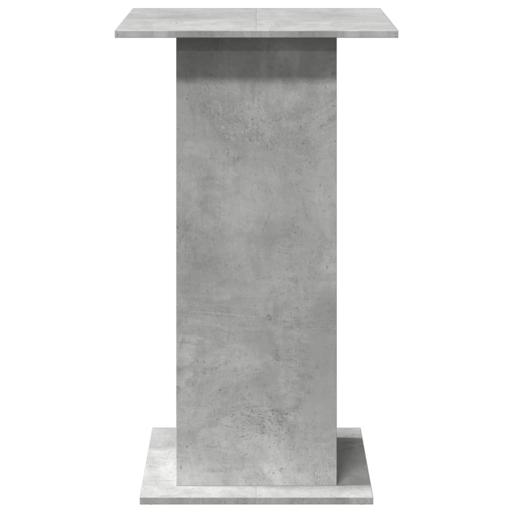 Τραπέζι Μπαρ με Ράφια Γκρι Σκυρ. 60x60x102 εκ. Επεξεργ. Ξύλο