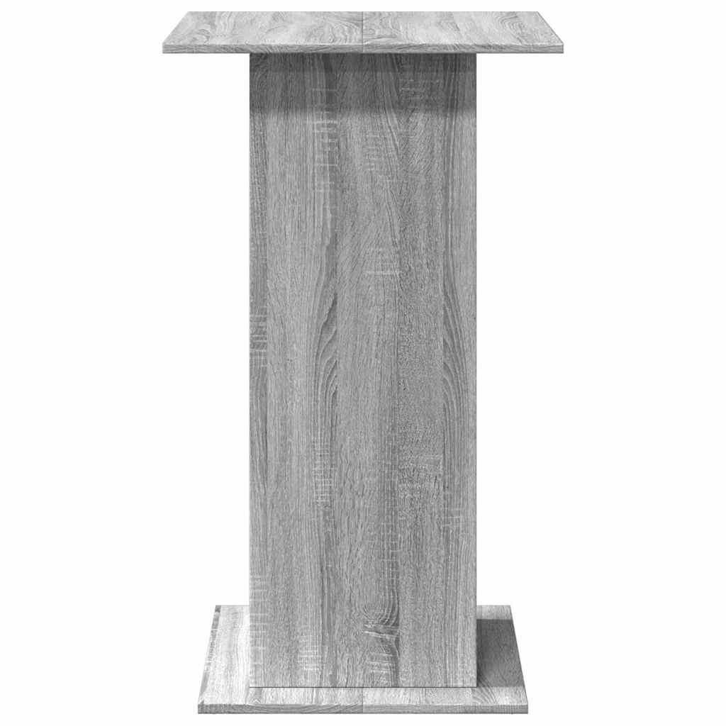Τραπέζι Μπαρ με Ράφια Γκρι Sonoma 60x60x102 εκ. Επεξ. Ξύλο