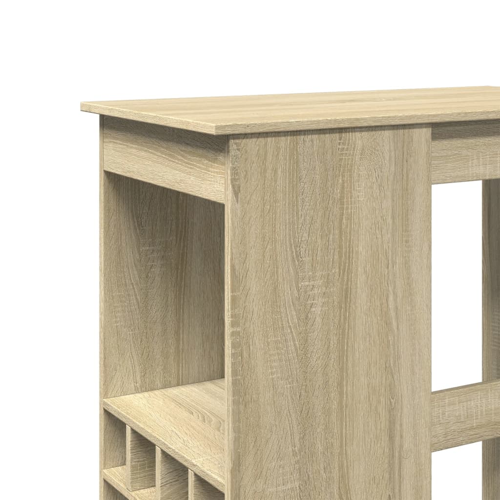 Τραπέζι Μπαρ με Ράγες Sonoma Δρυς 90x47,5x103,5εκ Επεξεργ. Ξύλο