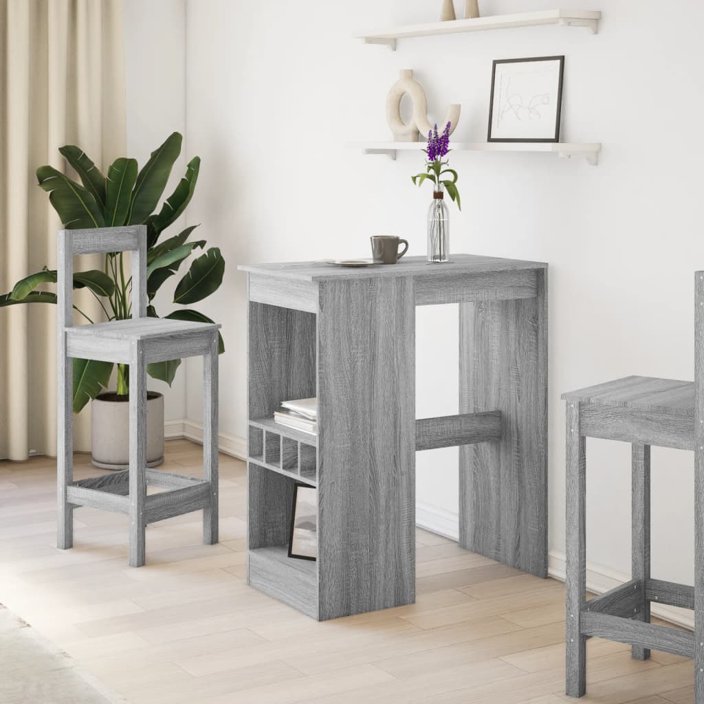 Τραπέζι Μπαρ Γκρι Sonoma 90x47,5x103,5 εκ. από Επεξεργ. Ξύλο