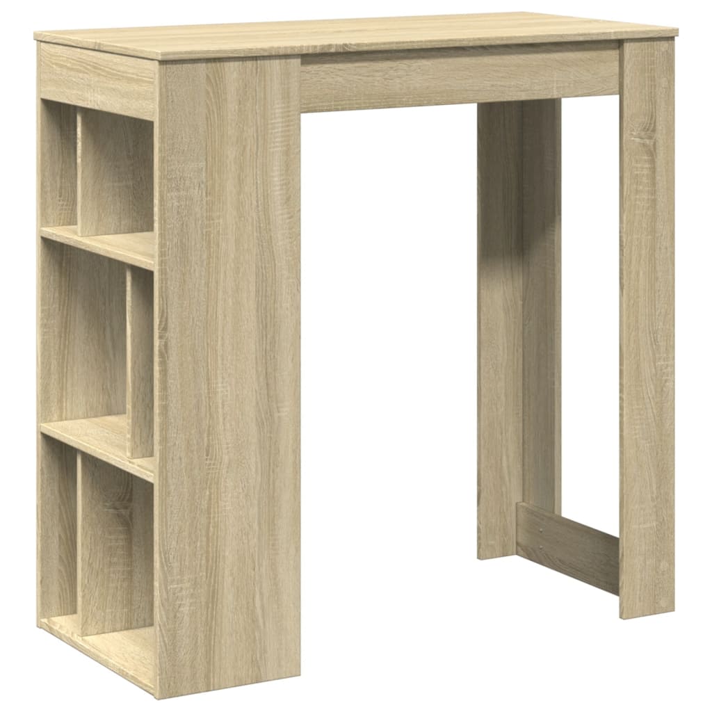 Τραπέζι Μπαρ με Ράφια Sonoma Δρυς 102x50x103,5εκ Επεξ. Ξύλο