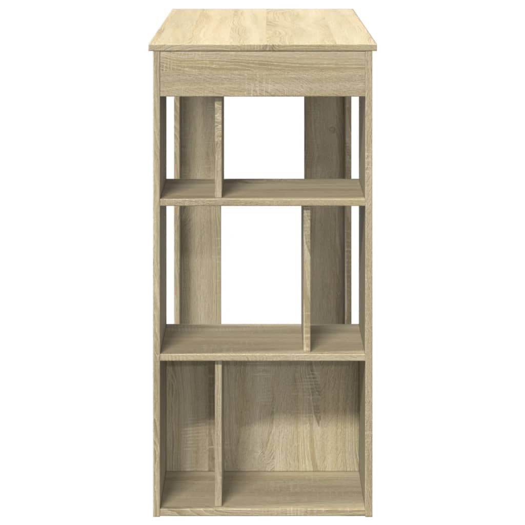 Τραπέζι Μπαρ με Ράφια Sonoma Δρυς 102x50x103,5εκ Επεξ. Ξύλο