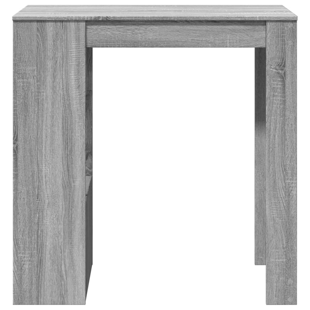 Τραπέζι Μπαρ με Ράφια Γκρι Sonoma 102x50x103,5εκ. Επεξεργ. Ξύλο