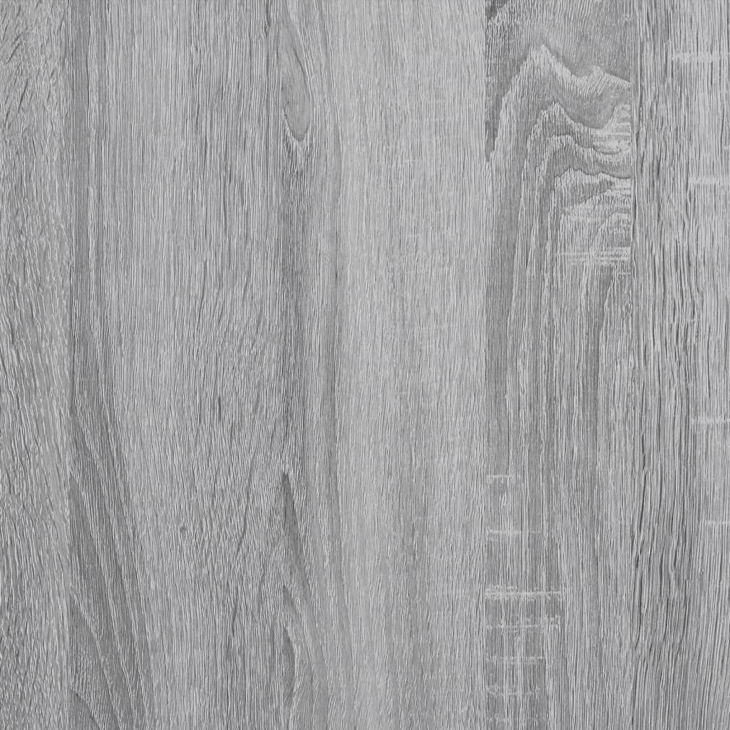 Τραπέζι Μπαρ με Ράφια Γκρι Sonoma 102x50x103,5εκ. Επεξεργ. Ξύλο