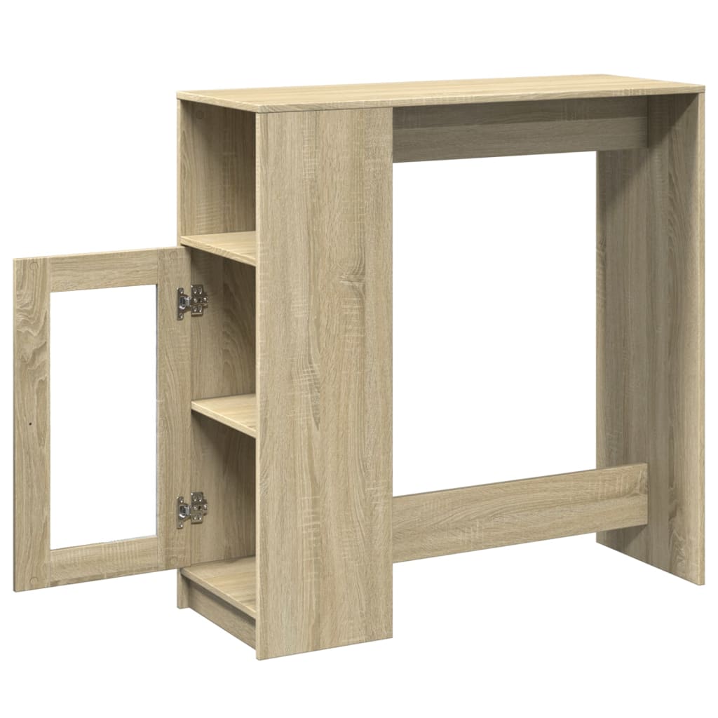 Τραπέζι Μπαρ με Ράγες Sonoma Δρυς 101x40x103,5 εκ Επεξεργ. Ξύλο