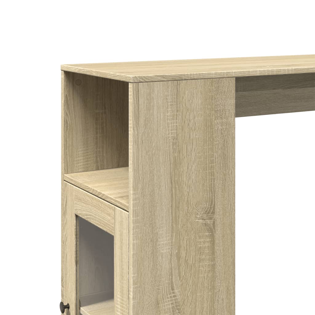 Τραπέζι Μπαρ με Ράγες Sonoma Δρυς 101x40x103,5 εκ Επεξεργ. Ξύλο