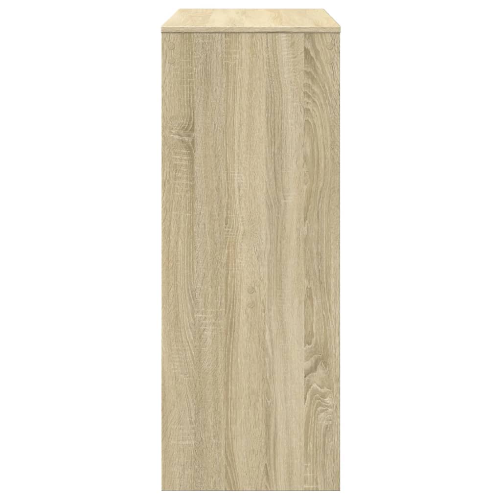 Τραπέζι Μπαρ με Ράγες Sonoma Δρυς 90x40x103,5 εκ Επεξεργ. Ξύλο