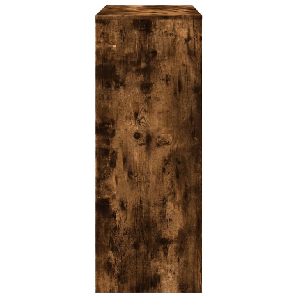 Τραπέζι Μπαρ με Ράφια Δρυς 90x40x103,5 εκ. Επεξεργ. Ξύλο