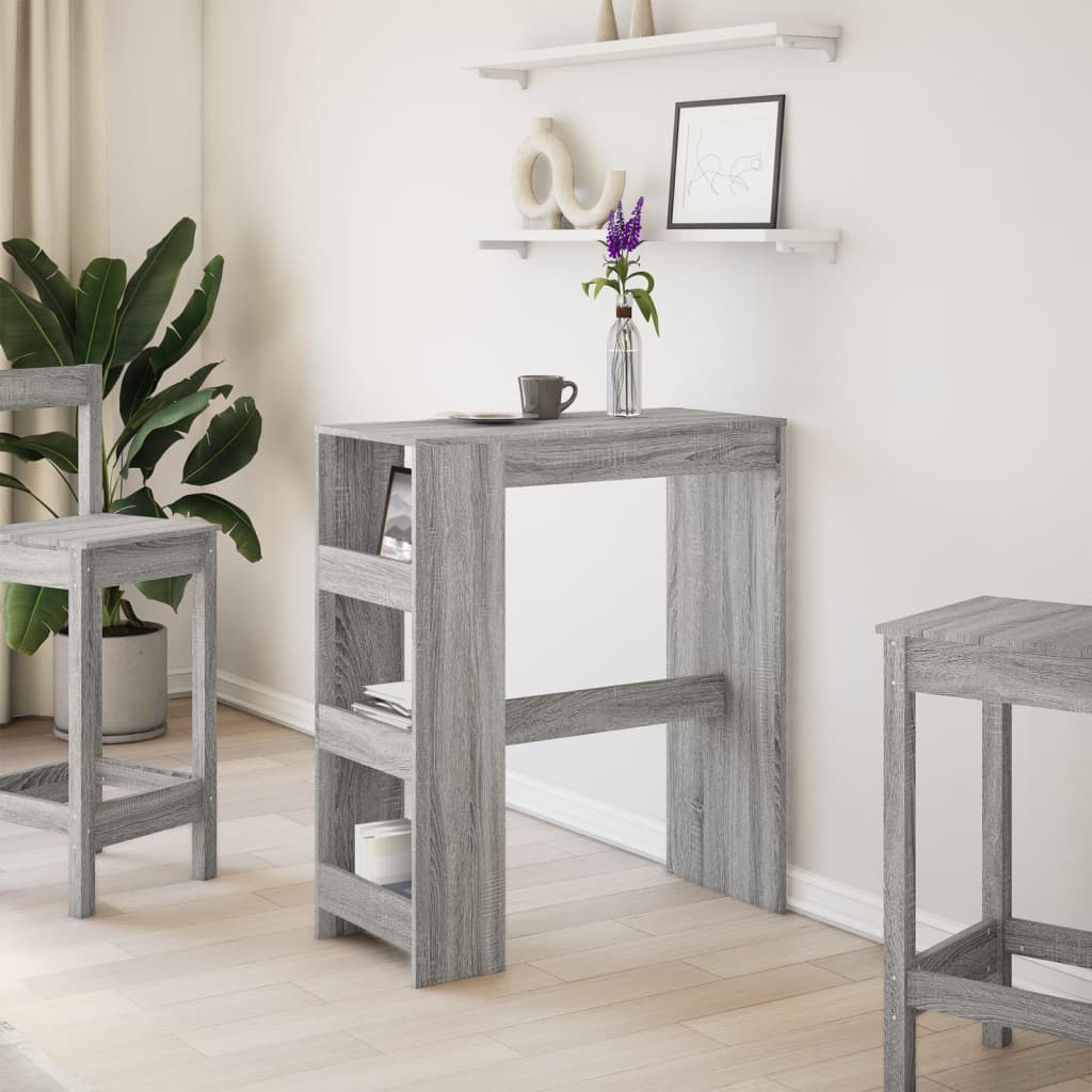 Τραπέζι Μπαρ Γκρι Sonoma 90x40x103,5 εκ. από Επεξεργ. Ξύλο