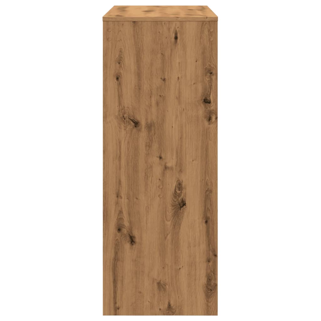 Τραπέζι Μπαρ με Ράγες Δρυς 90x40x103,5 εκ. Επεξεργ. Ξύλο