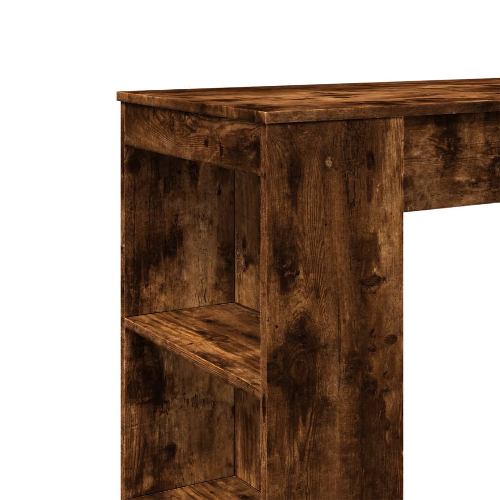 Τραπέζι Μπαρ με Ράφια Δρυς 95x47x103,5 εκ. Επεξεργ. Ξύλο