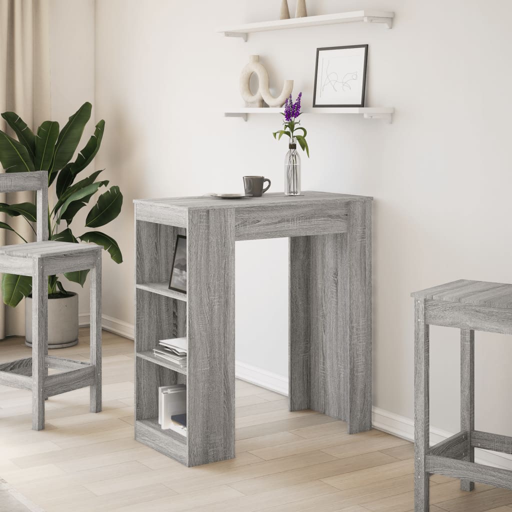 Τραπέζι Μπαρ Γκρι Sonoma 95x47x103,5 εκ. από Επεξεργ. Ξύλο