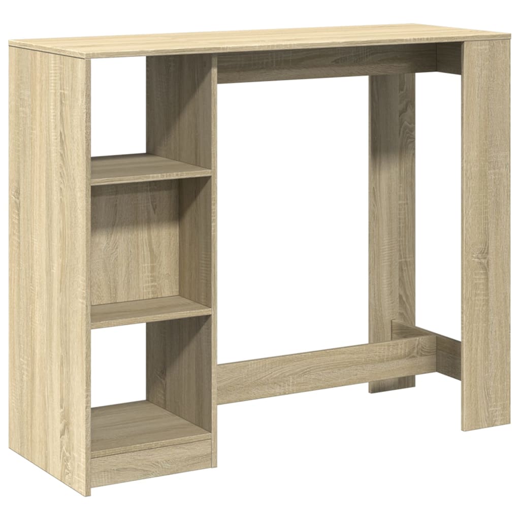 Τραπέζι Κονσόλα με Ράφι Sonoma Δρυς 124x46x103,5 εκ Επεξ. Ξύλο