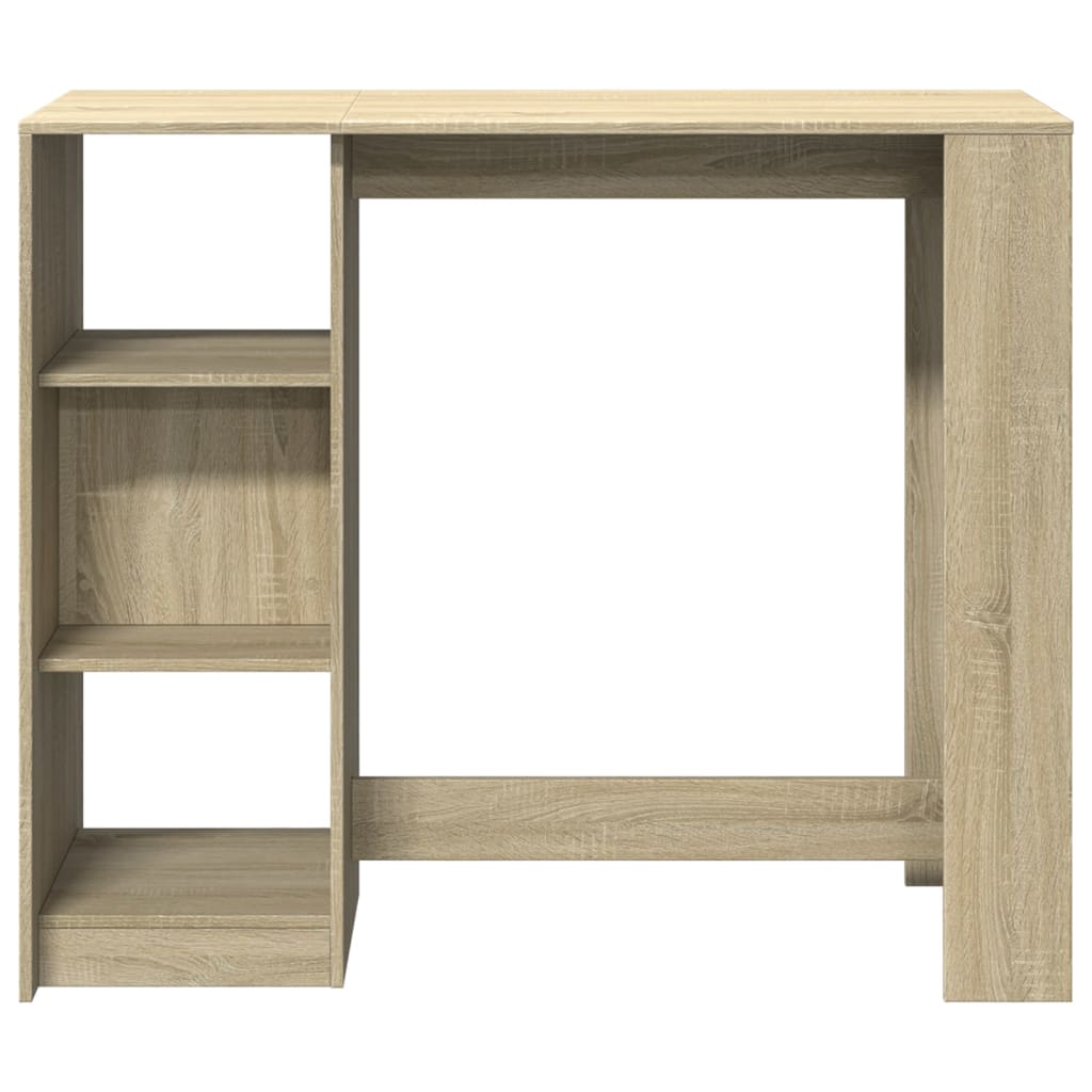 Τραπέζι Κονσόλα με Ράφι Sonoma Δρυς 124x46x103,5 εκ Επεξ. Ξύλο