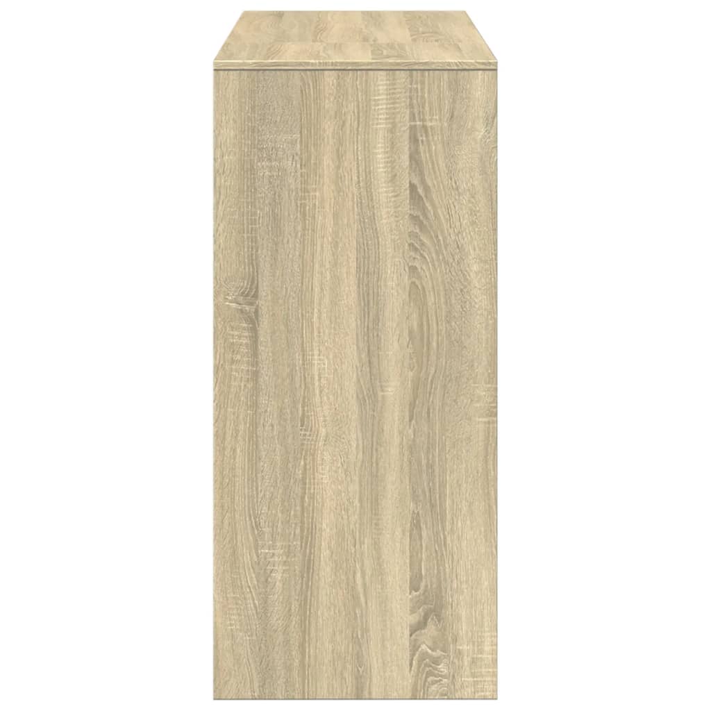 Τραπέζι Κονσόλα με Ράφι Sonoma Δρυς 124x46x103,5 εκ Επεξ. Ξύλο