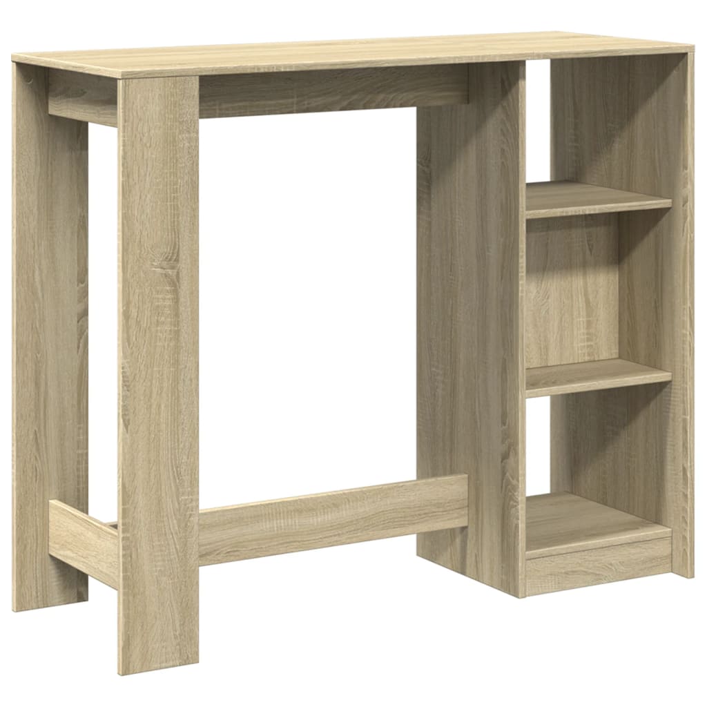 Τραπέζι Κονσόλα με Ράφι Sonoma Δρυς 124x46x103,5 εκ Επεξ. Ξύλο