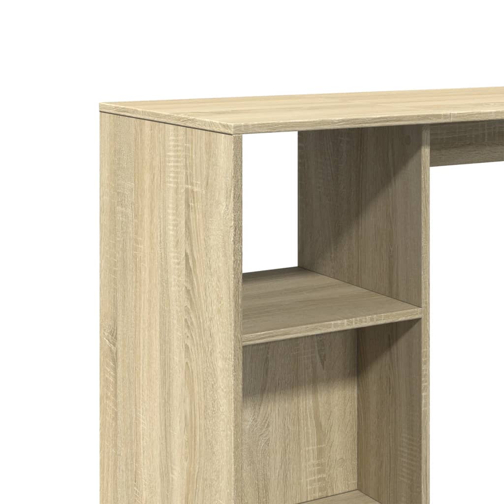 Τραπέζι Κονσόλα με Ράφι Sonoma Δρυς 124x46x103,5 εκ Επεξ. Ξύλο