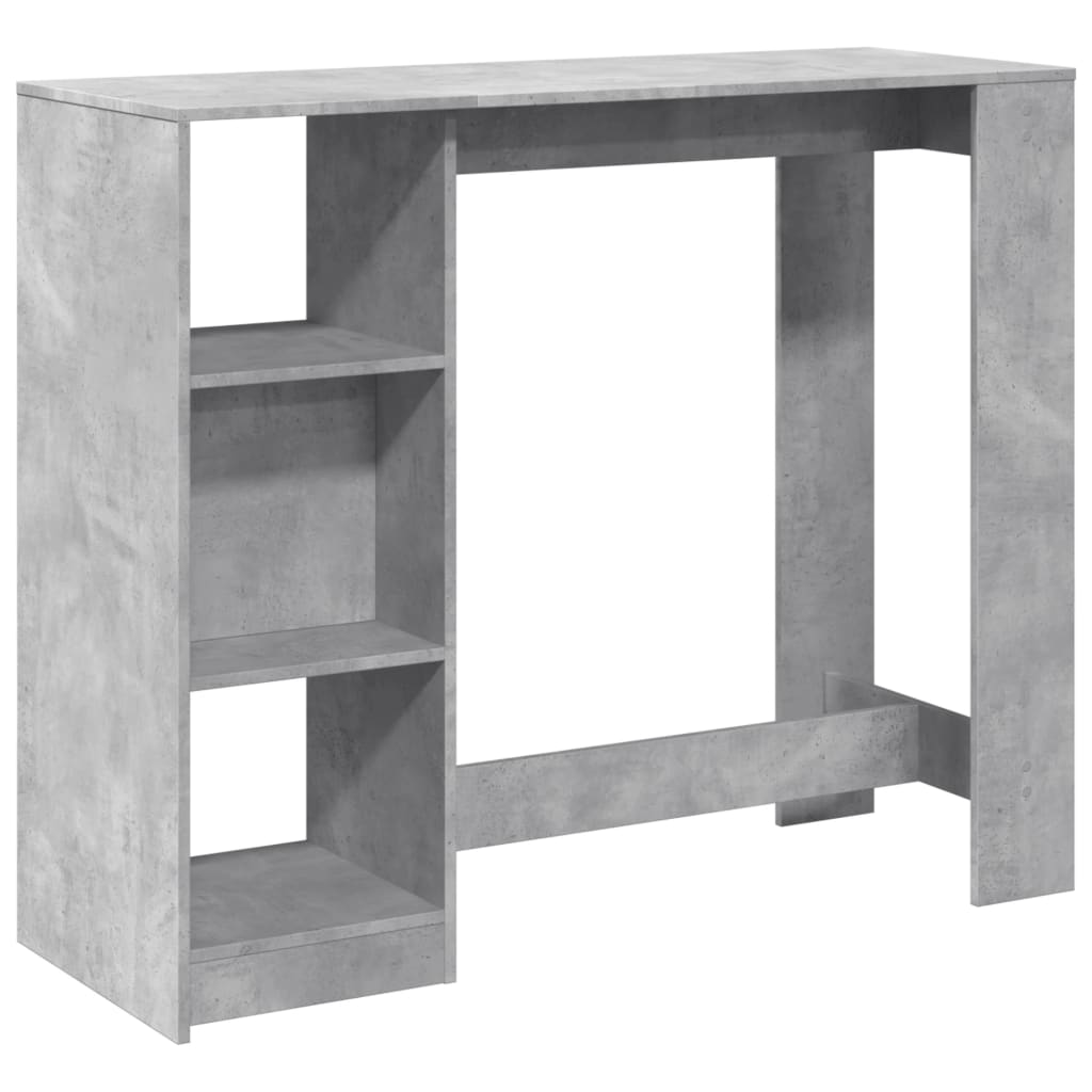 Τραπέζι Κονσόλα με Ράφι Γκρι Σκυρ 124x46x103,5εκ. Επεξεργ. Ξύλο