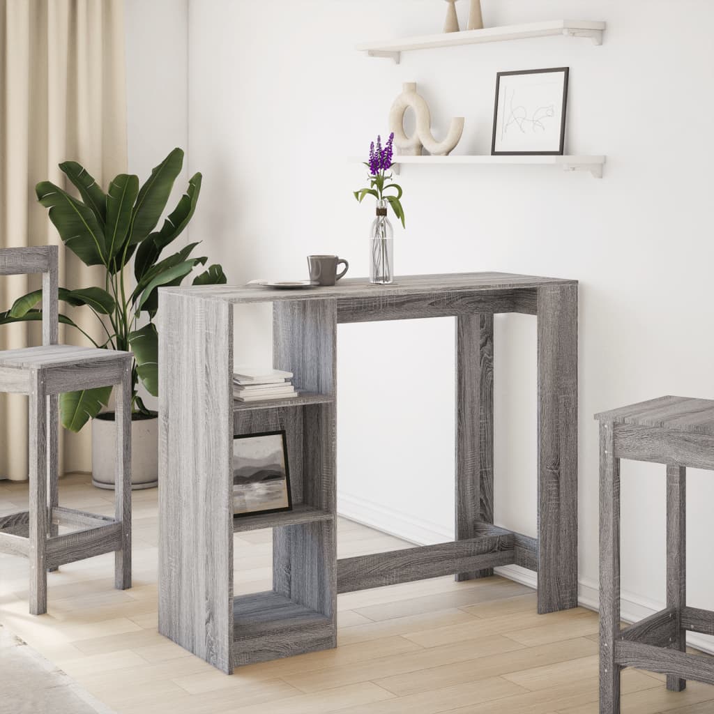 Τραπέζι Κονσόλα Γκρι Sonoma 124x46x103,5 εκ. από Επεξεργ. Ξύλο
