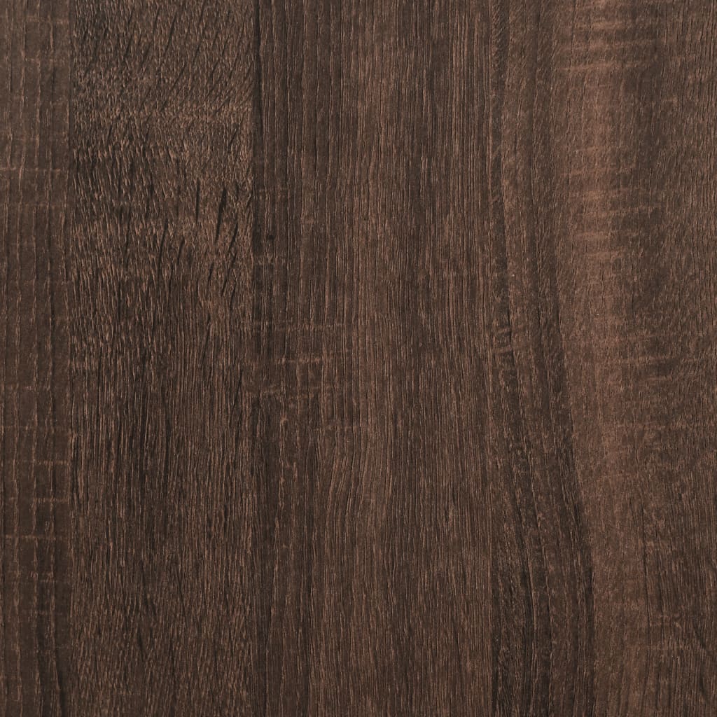 Τραπέζι Κονσόλα με Ράφι Καφέ Δρυς 124x46x103,5εκ. Επεξεργ. Ξύλο