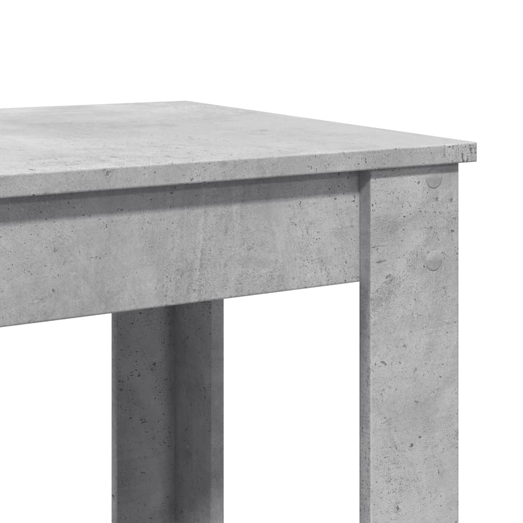 Τραπέζι Μπαρ Γκρι Σκυροδέματος 51x50x103,5 εκ. Επεξ. Ξύλο