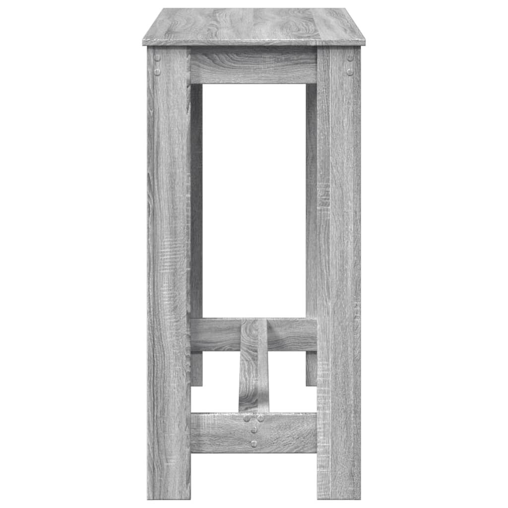 Τραπέζι Μπαρ Γκρι Sonoma 102x50x103,5εκ. Επεξεργ. Ξύλο
