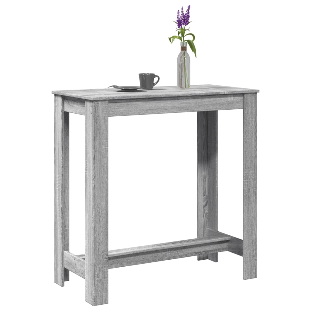 Τραπέζι Μπαρ Γκρι Sonoma 102x50x103,5εκ. Επεξεργ. Ξύλο