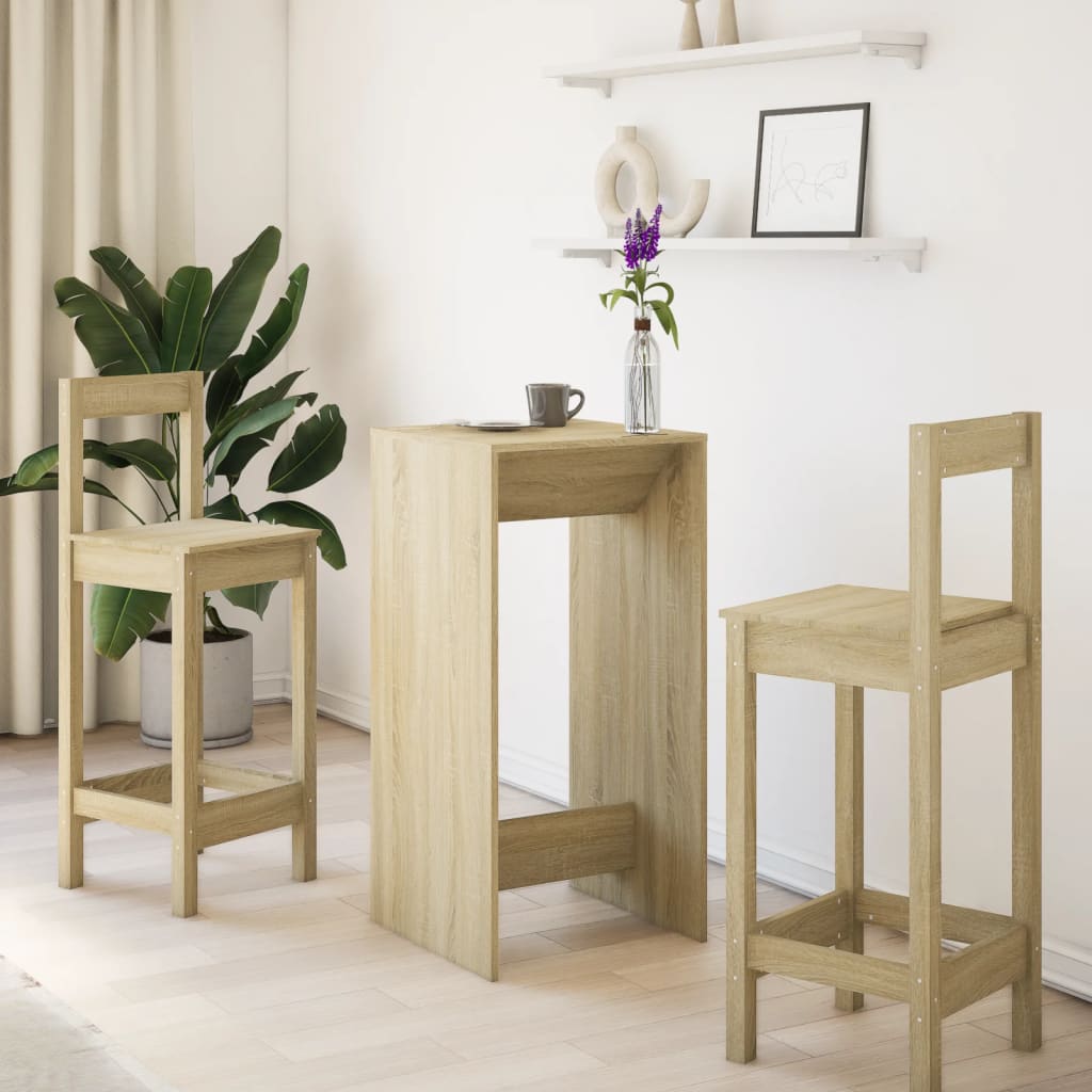Τραπέζι Μπαρ Sonoma Δρυς 51x50x103,5 εκ. Επεξ. Ξύλο