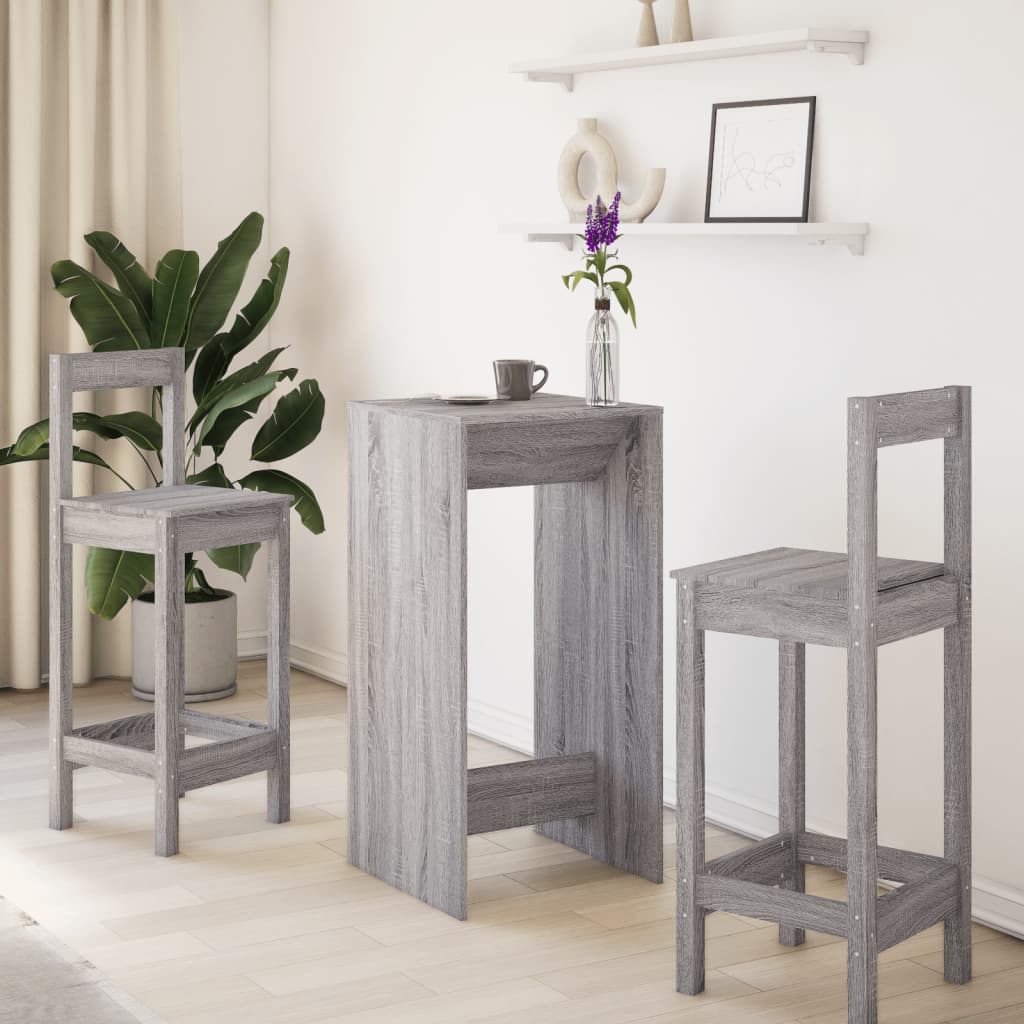 Τραπέζι Κονσόλα Γκρι Sonoma 51x50x103,5 εκ. από Επεξεργ. Ξύλο