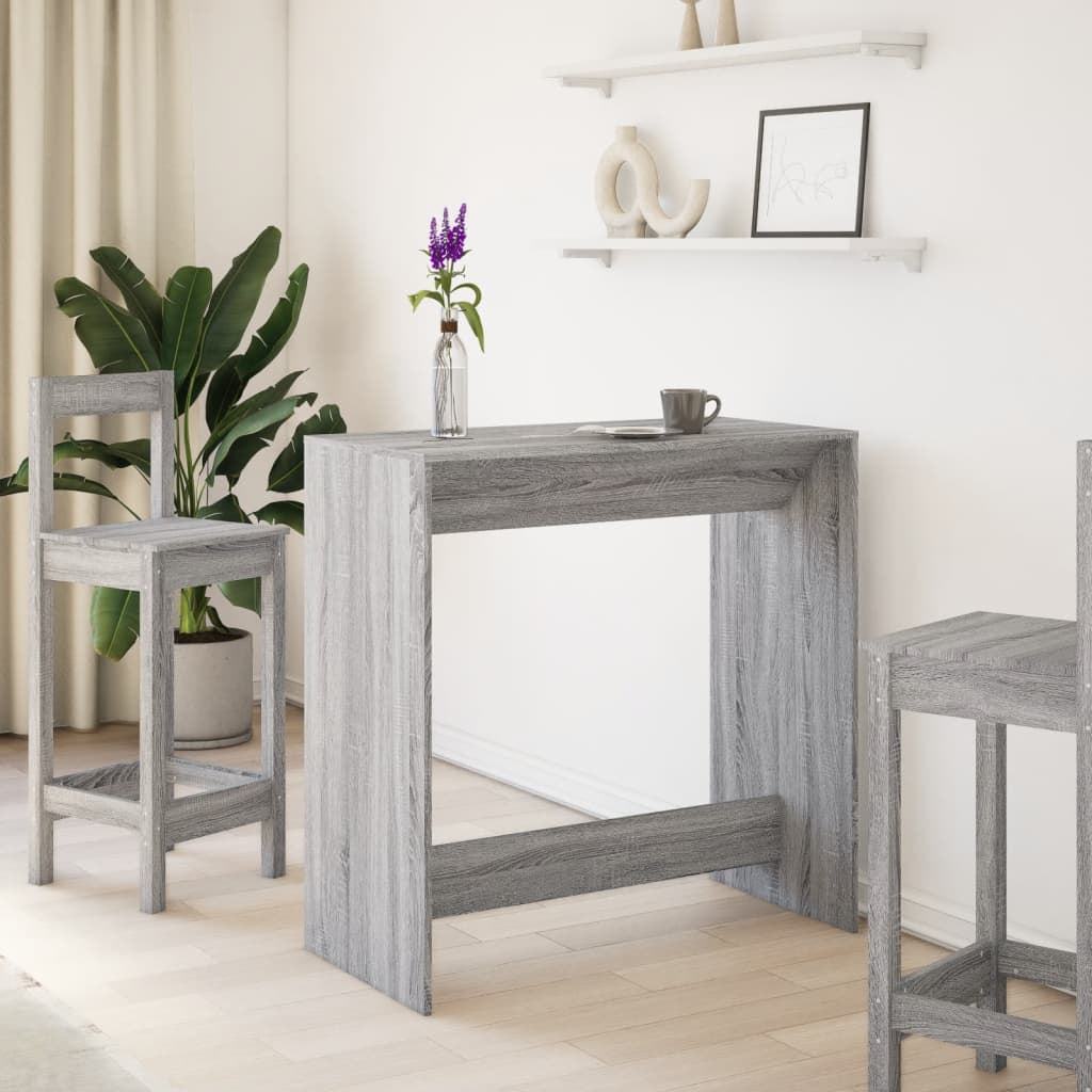Τραπέζι Μπαρ Γκρι Sonoma 102x50x103,5εκ. Επεξεργ. Ξύλο