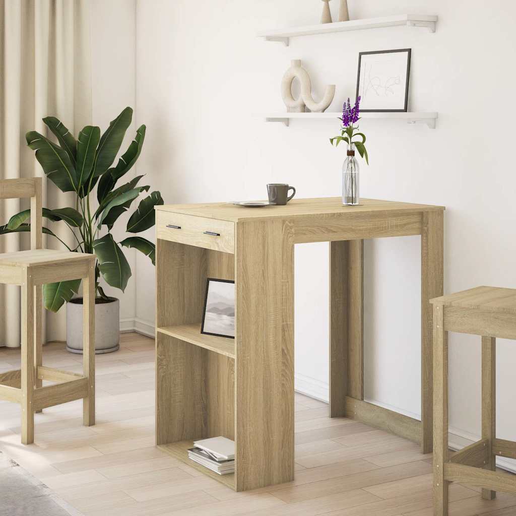 Τραπέζι Μπαρ Sonoma Δρυς 102x70x103,5 εκ. Επεξεργ. Ξύλο